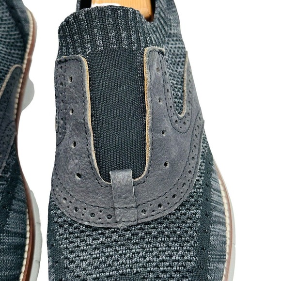 Johnston & Murphy Holden Knit Wingtip Oxford Shoes Memory Foam Mens Size 9 Gray - Picture 7 of 12